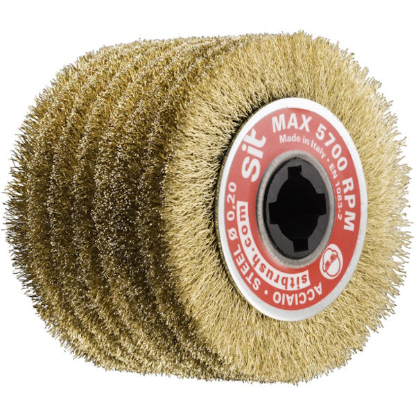 SIT SPAZZOLA A RULLO IN ACCIAIO OTTONATO D.MM100X 70 ART.1371