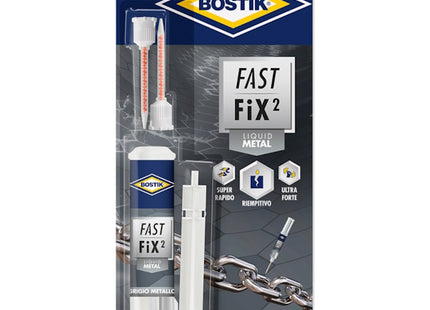 UHU BOSTIK FAST FIX2 LIQUID METAL SIRINGA COLLA BICOMPONENTE GR10