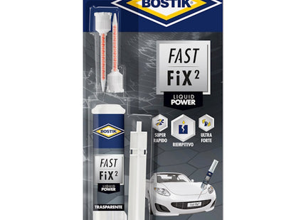 UHU BOSTIK FAST FIX2 LIQUID POWER SIRINGA COLLA BICOMPONENTE GR10