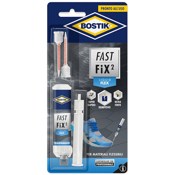 UHU BOSTIK FAST FIX2 LIQUID FLEX SIRINGA COLLA BICOMPONENTE GR10