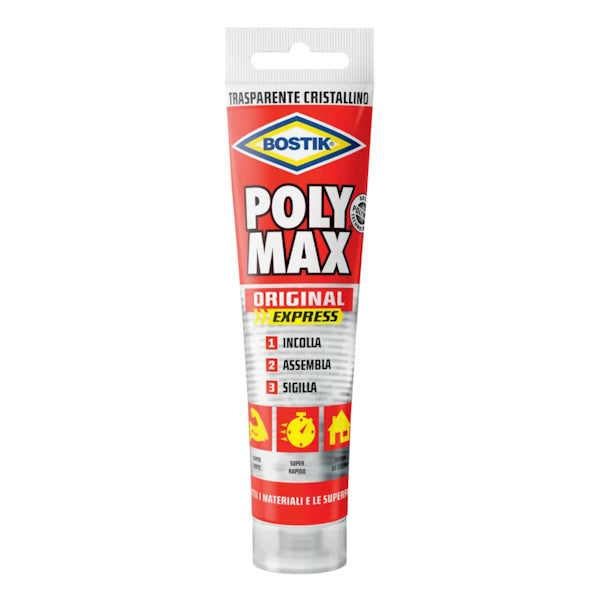 UHU BOSTIK POLY MAX ORIGINAL EXPRESS TRASPARENTE TUBO GR115