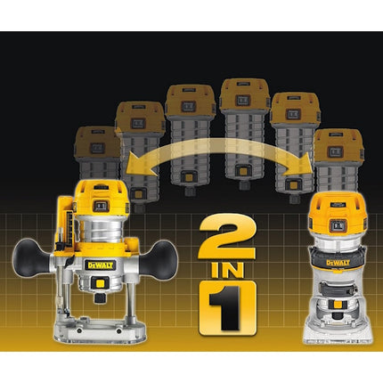 DEWALT ELETTROFRESATRICE CON AFFONDAMENTO E BASE FISSA POTENZA 900W