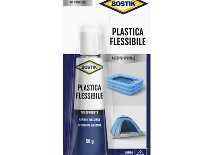 UHU BOSTIK PLASTICA FLESSIBILE ADESIVO TRASPARENTE BLISTER GR50