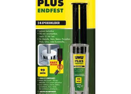 UHU PLUS ENDFEST 90 MIN ADESIVO EPOSSIDICO BICOMPONENTE SIRINGA GR15
