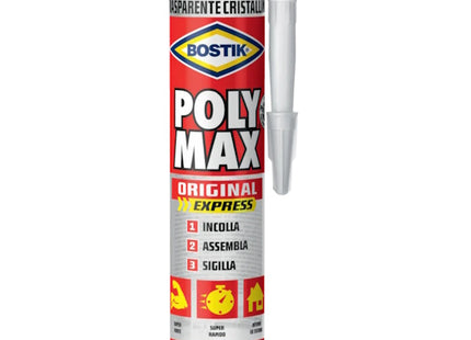 UHU BOSTIK POLY MAX ORIGINAL EXPRESS TRASPARENTE CARTUCCIA GR300