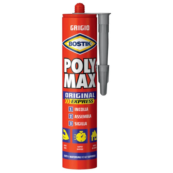 UHU BOSTIK POLY MAX ORIGINAL EXPRESS GRIGIO CARTUCCIA GR425