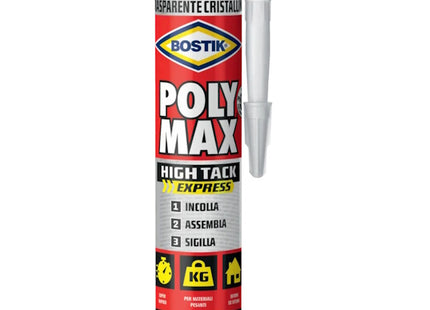 UHU BOSTIK POLY MAX HIGH TACK EXPRESS CRISTAL SIGILLANTE CARTUCCIA GR300