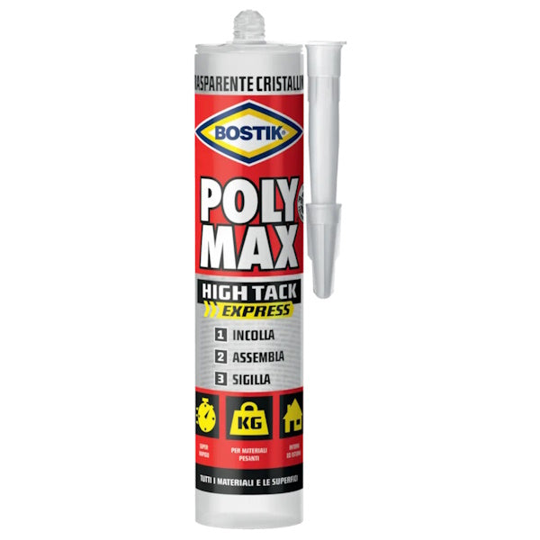 UHU BOSTIK POLY MAX HIGH TACK EXPRESS CRISTAL SIGILLANTE CARTUCCIA GR300