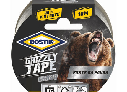 UHU BOSTIK GRIZZLY TAPE NASTRO TELATO IN PE ESTRUSO MM50X10MT ARGENTO