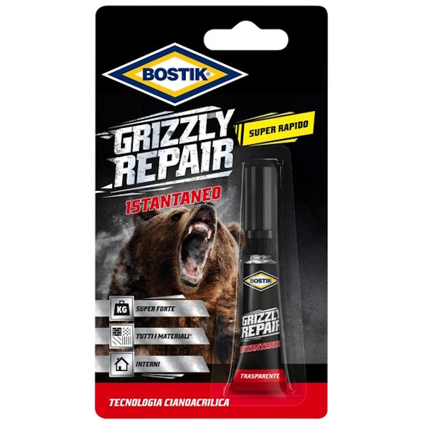 UHU BOSTIK GRIZZLY REPAIR ISTANTANEO ADESIVO UNIVERSALE BLISTER GR3