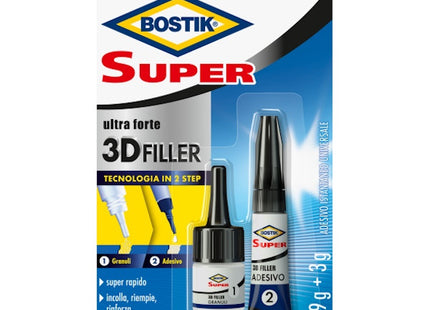 UHU BOSTIK SUPER 3D FILLER ADESIVO+GRANULI BLISTER GR3+GR9