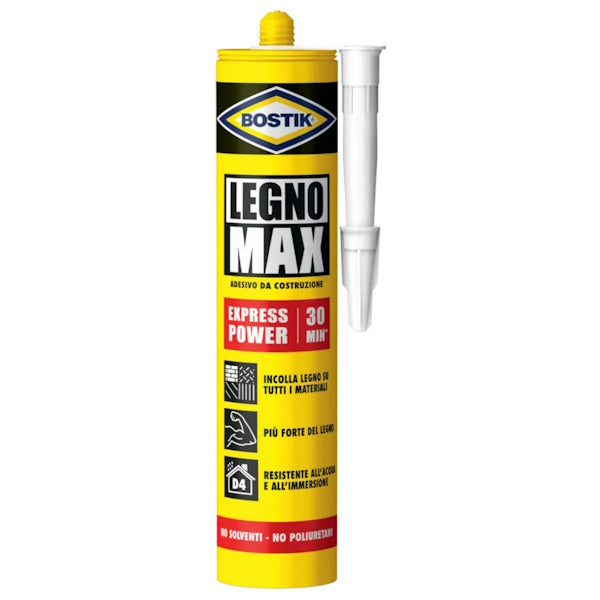 UHU BOSTIK LEGNO MAX EXPRESS POWER COLLA PER LEGNO CL.D4 CARTUCCIA GR380