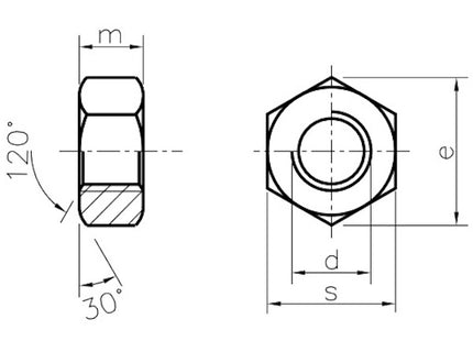 DADO ESAGONALE MEDIO PASSO GROSSO CL. 8 GREZZO UNI 5588