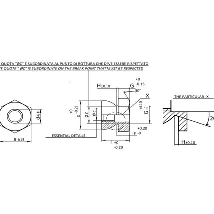 DADO ANTIFURTO A STRAPPO IN ACCIAIO INOX A2