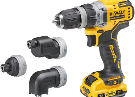 DEWALT TRAPANO AVVITATORE MULTITESTA A BATTERIA 12V 3,0AH DCD703L2T-QW
