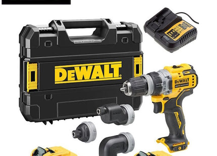 DEWALT TRAPANO AVVITATORE MULTITESTA A BATTERIA 12V 3,0AH DCD703L2T-QW