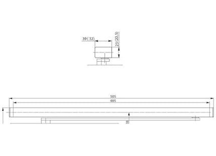 ASSA ABLOY BRACCIO A SLITTA REGOLABILE G195 ARGENTO
