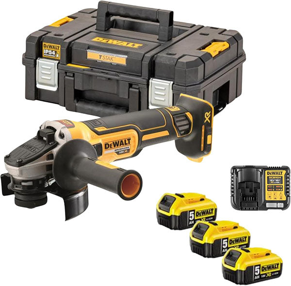DEWALT SMERIGLIATRICE ANGOLARE A BATTERIA 18V 125 MM. ART. DCG405P3-QW