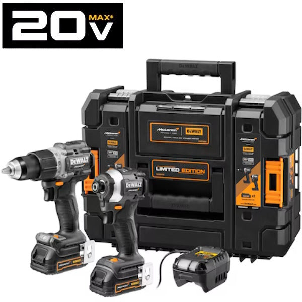 DEWALT KIT TRAPANO AVVITATORE+AVVITATORE IMPULSI 18V 1.7AH DCK200ME2GT*