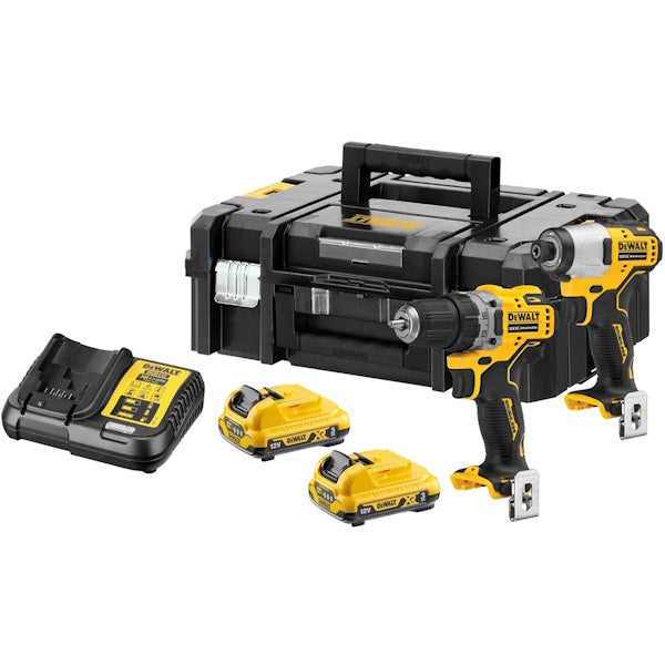 DEWALT KIT TRAPANO AVVITATORE+AVVITATORE IMPULSI 12V 3.0AH DCK2110L2T-QW