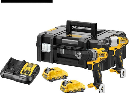 DEWALT KIT TRAPANO AVVITATORE+AVVITATORE IMPULSI 12V 3.0AH DCK2110L2T-QW