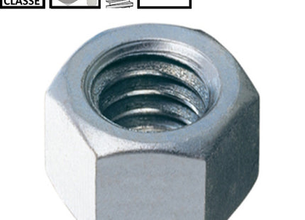 DADO ESAGONALE ALTO PASSO GROSSO CL. 8 Z.BIANCO UNI 5587