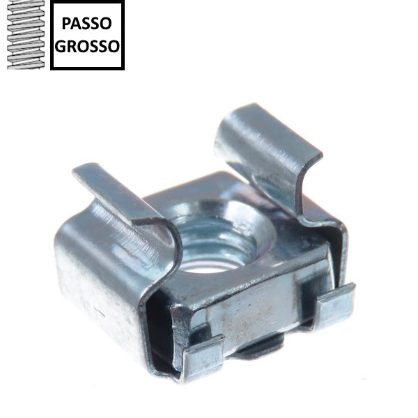 DADO IN GABBIA PER FORI QUADRI ZINCATO BIANCO M 6