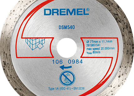 DREMEL ART. DSM540 DISCO DA TAGLIO DIAMANTATO PER PIASTRELLE D.MM77