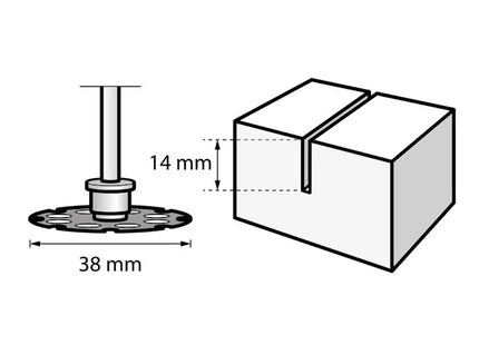 DREMEL ART. SC544 DISCO DA TAGLIO PER LEGNO D.MM38 EZ SPEEDCLIC