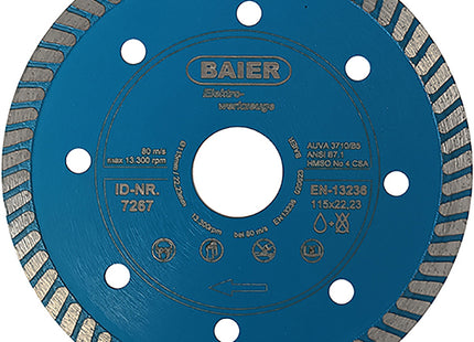 BAIER DISCO DIAMANTATO TURBO EXPRESS 7 MM D.MM115X1,2X22,23