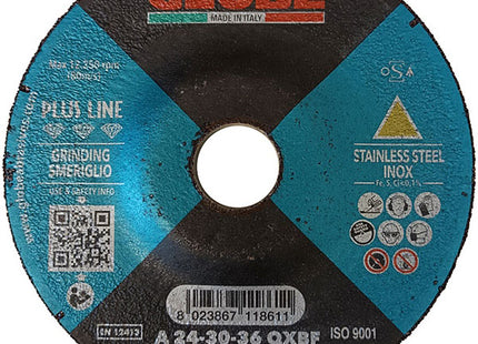 GLOBE DISCO DA SBAVO A CENTRO DEPRESSO PER ACCIAIO INOX