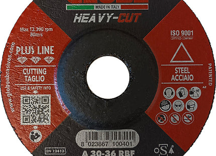 GLOBE DISCO DA TAGLIO A CENTRO DEPRESSO PER ACCIAIO