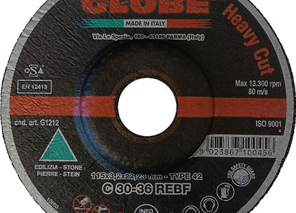 GLOBE DISCO DA TAGLIO A CENTRO DEPRESSO PER EDILIZIA