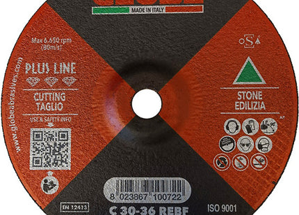 GLOBE DISCO DA TAGLIO A CENTRO DEPRESSO PER EDILIZIA