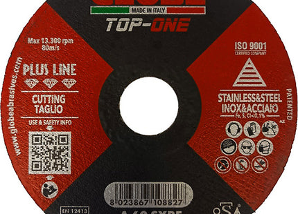 GLOBE DISCO DA TAGLIO PIANO PER INOX/ACCIAIO