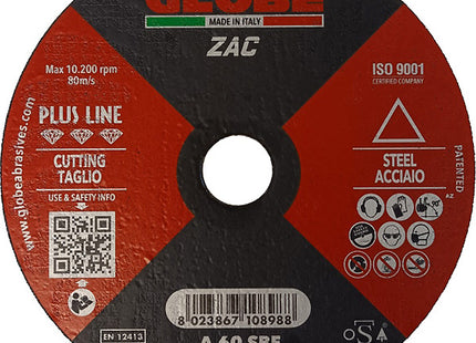 GLOBE DISCO DA TAGLIO PIANO PER ACCIAIO