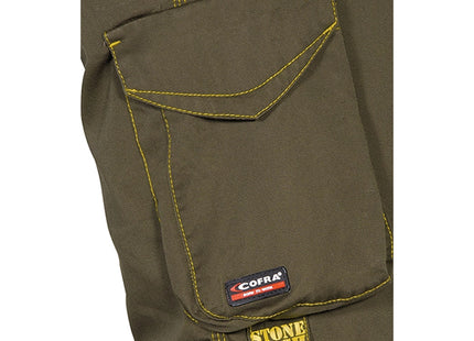 COFRA PANTALONE DRILL MULTITASCHE COLORE FANGO/NERO