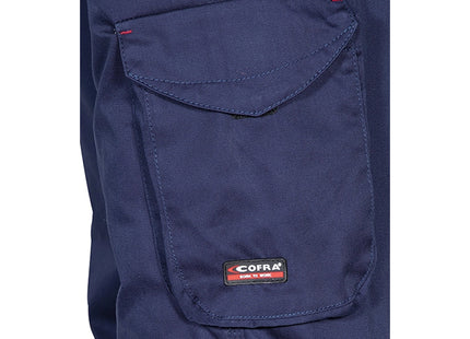 COFRA PANTALONE DRILL MULTITASCHE COLORE NAVY/NERO