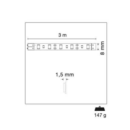 CENTURY STRISCIA LED DA MT3 3000K CON ALIMENTATORE 230V MOD. ACCENTO KIT