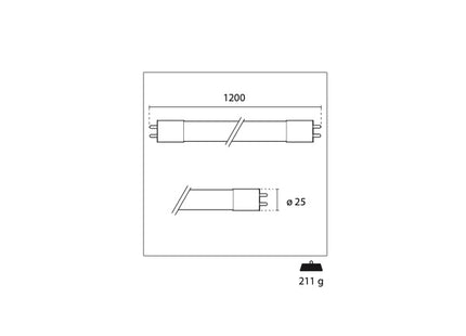 CENTURY TUBO LED FULL VISION 230V IP20