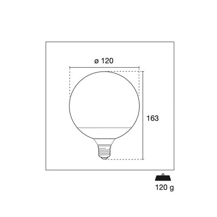 CENTURY LAMPADINA LED HARMONY 80 GLOBO G120 230V E27 IP20