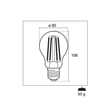 CENTURY LAMPADINA LED INCANTO GOCCIA FILAMENTO 230V E27 IP20