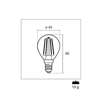 CENTURY LAMPADINA LED INCANTO WHITE SFERA 230V 4,5W E14 2700K 470LM
