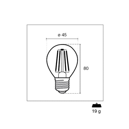 CENTURY LAMPADINA LED INCANTO WHITE SFERA 230V 4,5W E27 2700K 470LM