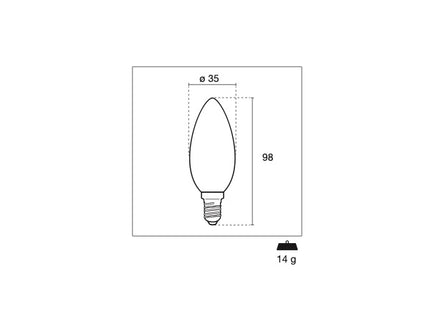 CENTURY LAMPADINA LED INCANTO SATEN DIMMERABILE 230V E14 IP20