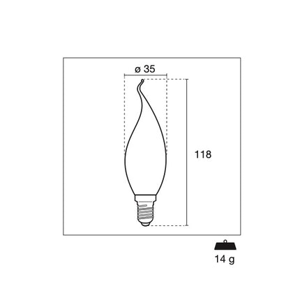 CENTURY LAMPADINA LED INCANTO COLPO DI VENTO 230V 4W E14 3000K 470LM