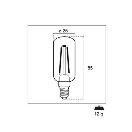 CENTURY LAMPADINA LED INCANTO TUBOLARE CLEAR E14 230V IP20