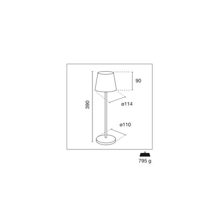 CENTURY LAMPADA DA TAVOLO LED LUME PLUS RICARICABILE BIANCA