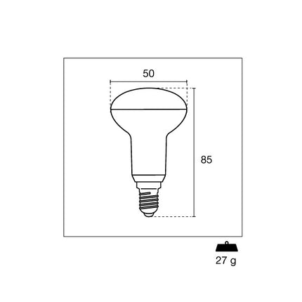 CENTURY LAMPADINA LED SERIE LIGHT R50 REFLECTOR 230V 5W E14 3000K 470LM
