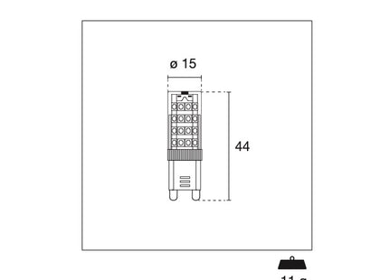 CENTURY LAMPADINA LED BISPINA PIXY 230V ATTACCO G9 IP20
